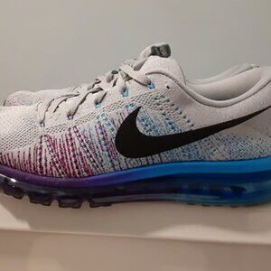 Nike Flyknit Max Size 14 - Blue/Gray/Purple/Black